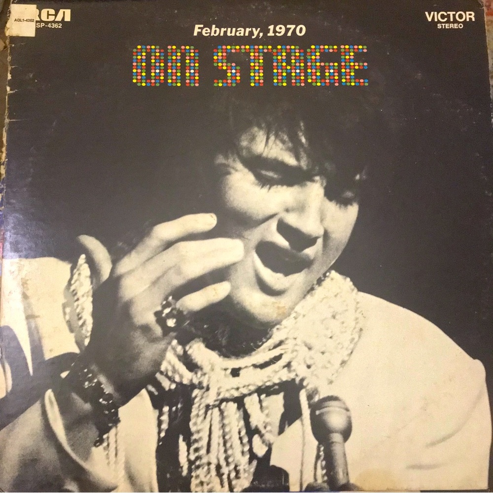 ELVIS PRESLEY ON STAGE VINTAGE 1970 Vinyl